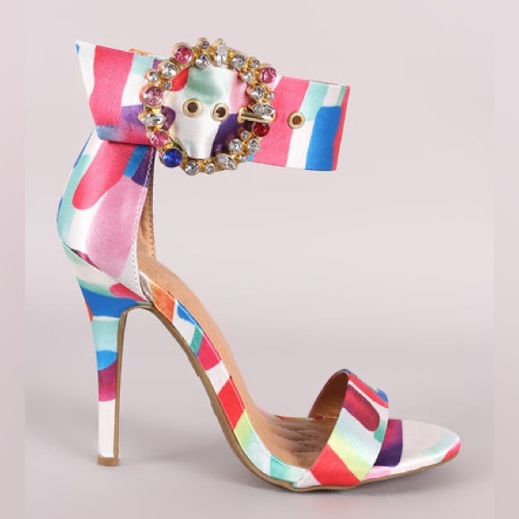 Multicolored Heel w/ Rhinestones - Picture 7 of 7